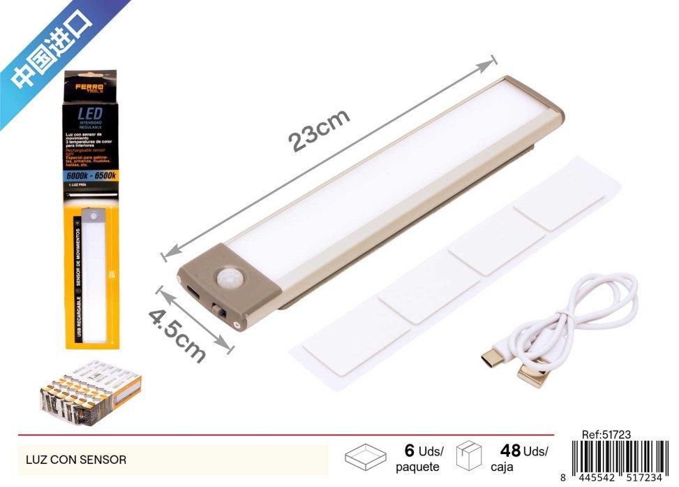 Luz con sensor - Lampada automática para trabajo