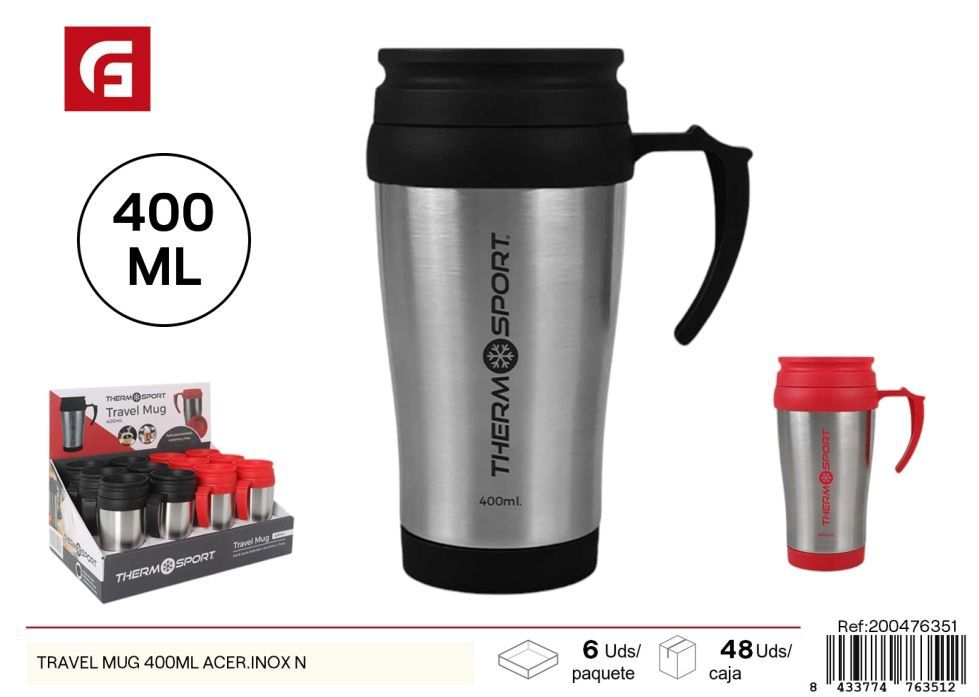 Taza de viaje de acero inoxidable 400 ml - Accesorios para bebida