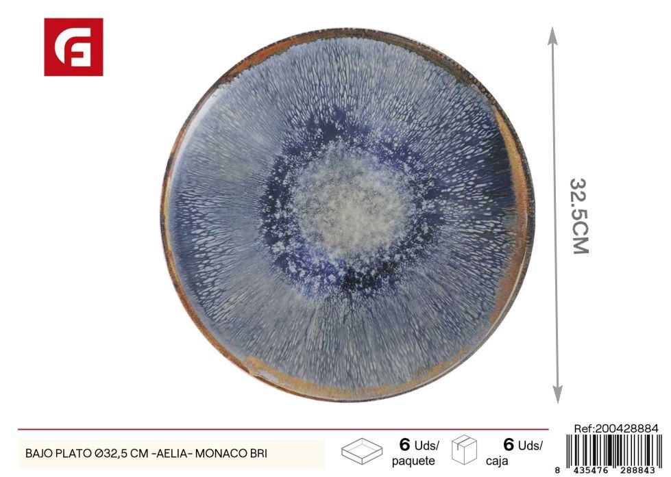 Bajo plato 32.5 cm (serie Aelia) - Vajilla decorativa
