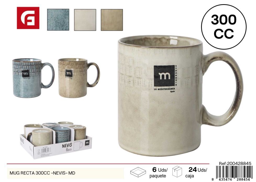 Taza recta 300 ml (serie Nevis) - Vajilla de cerámica