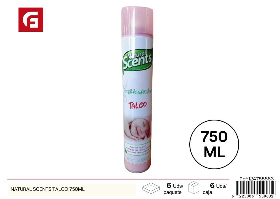 Talco natural con aroma 750 ml - Ambientadores y talcos
