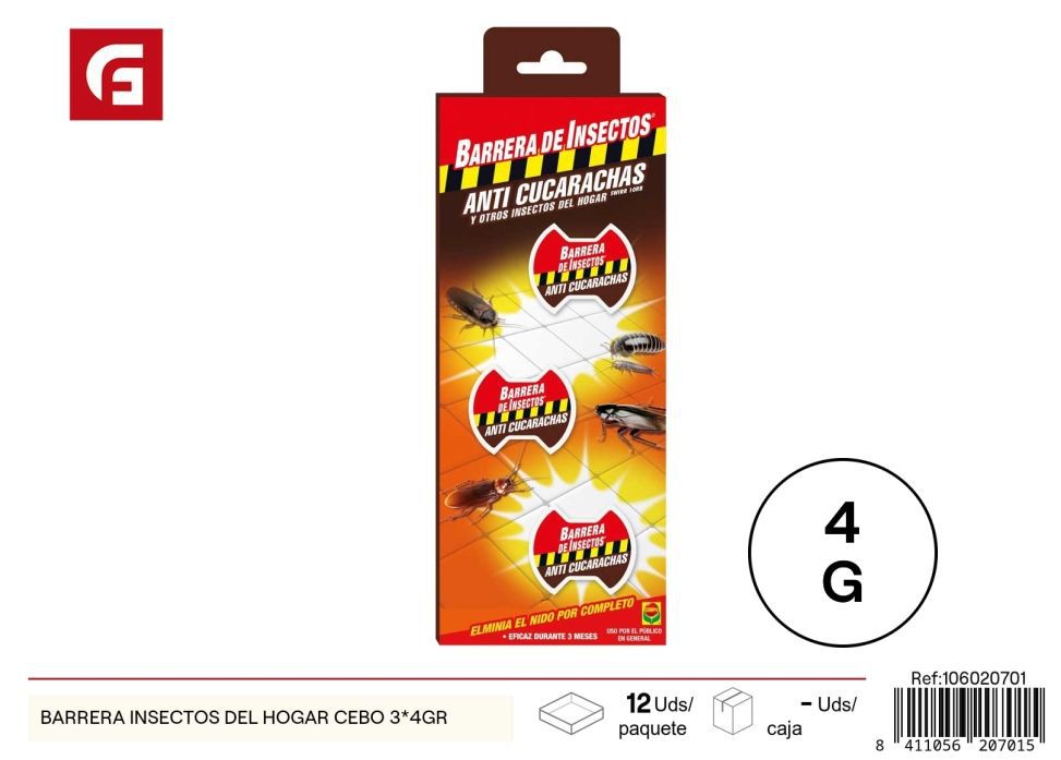 Barrera para insectos del hogar cebo 3*4 gr - Insecticidas y plagas