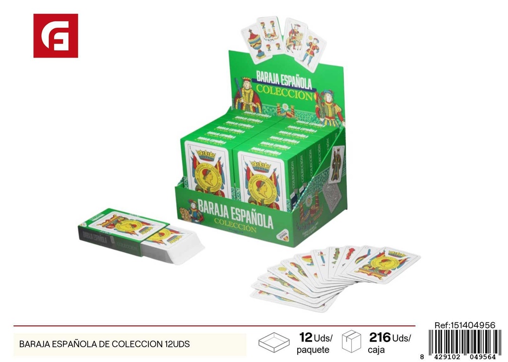 Baraja española de colección 12 unidades - Juegos de mesa y educativos
