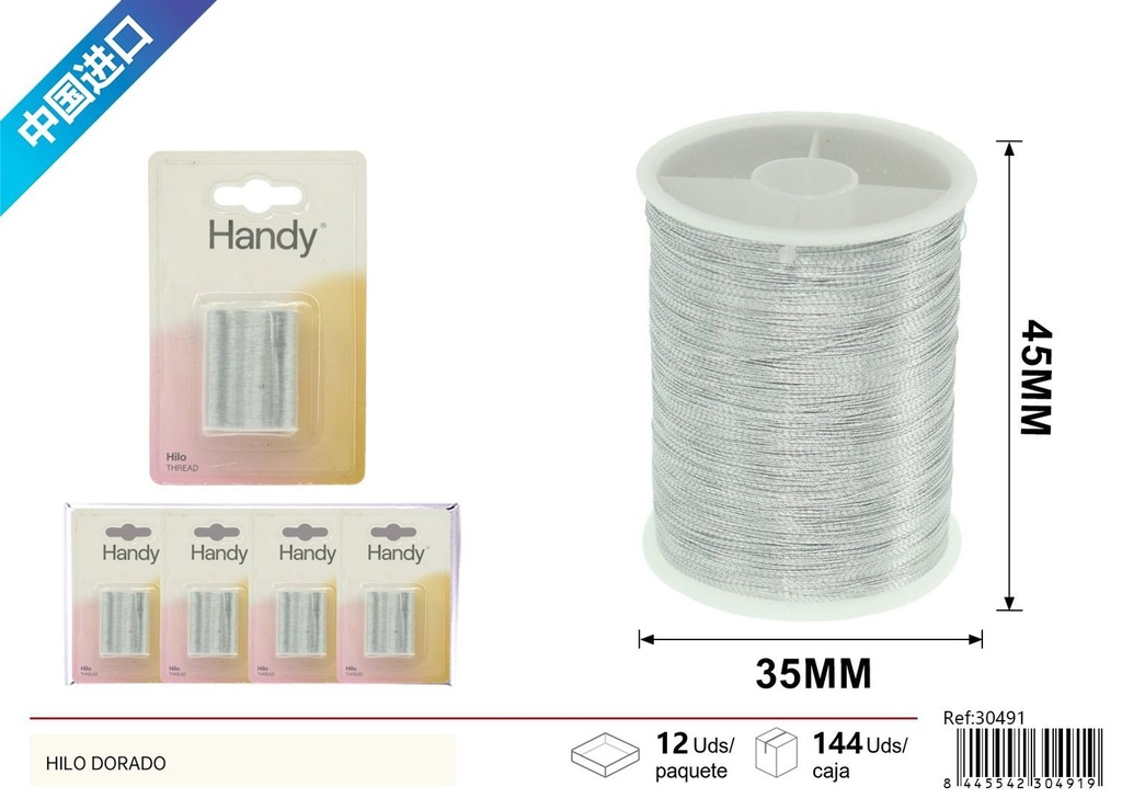 Hilo plateado - Accesorios de costura y bordado