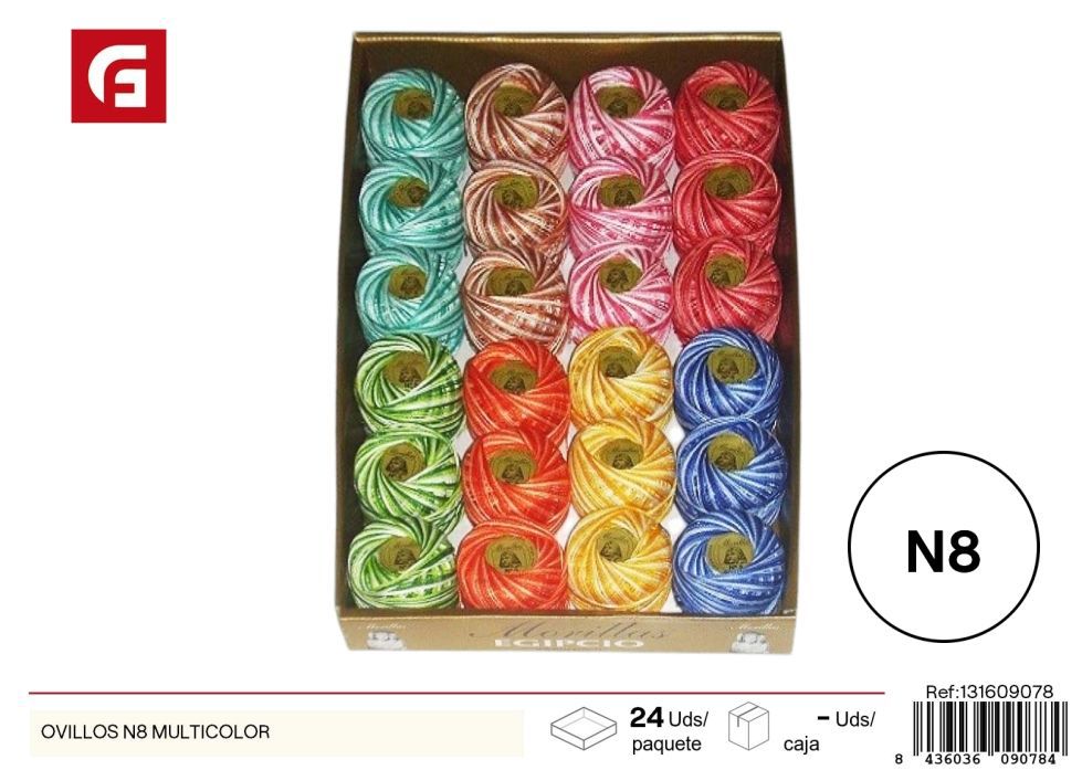Ovillos N8 multicolor - Accesorios de costura y manualidades