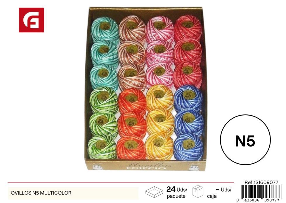 Ovillos N5 multicolor - Accesorios de costura y manualidades
