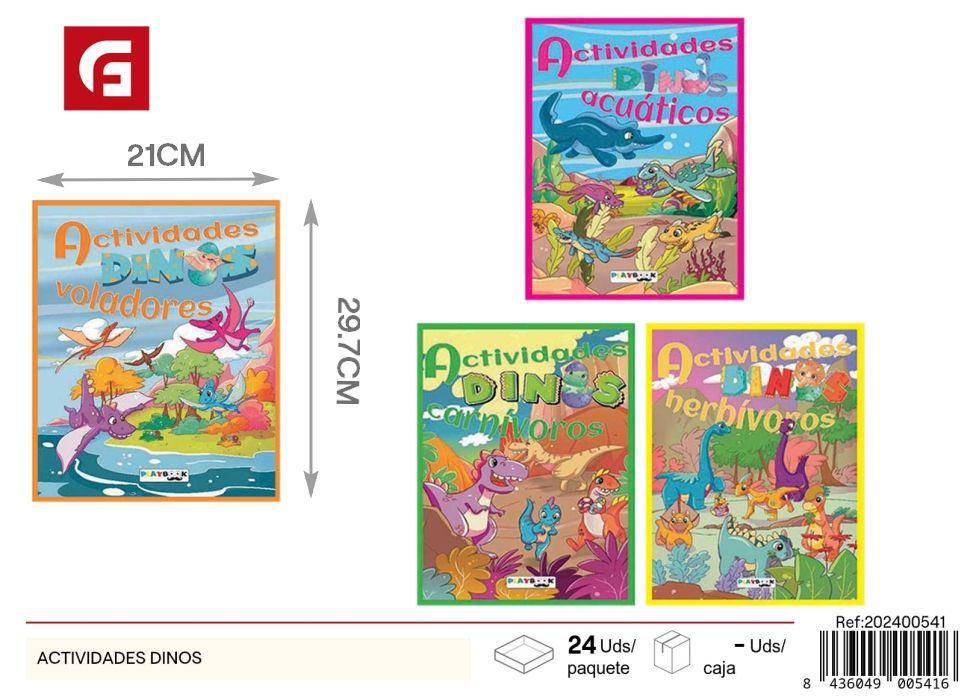 Libros de actividades sobre dinosaurios - Material escolar y libros infantiles