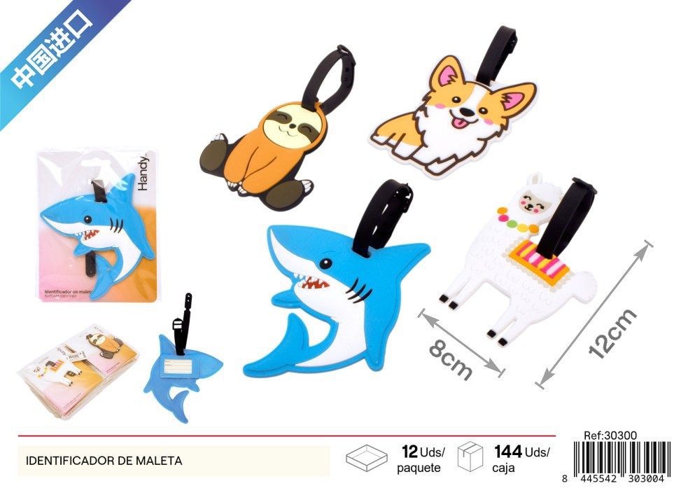 Identificador de maleta con animales - Material de oficina y etiquetas