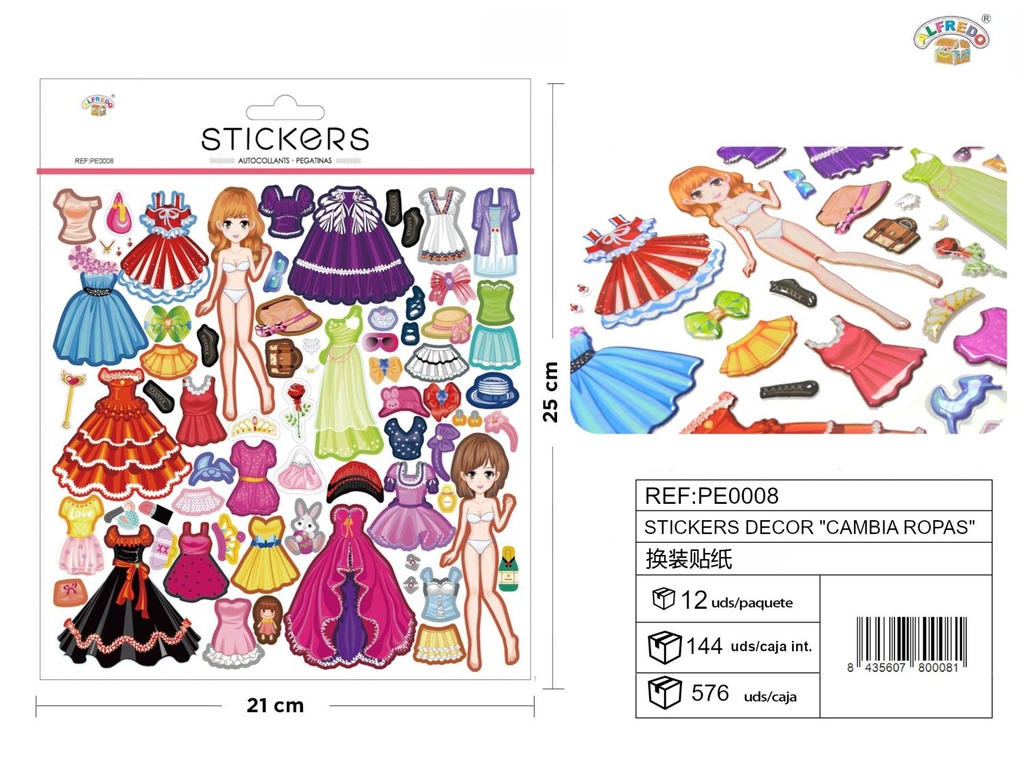 Stickers decorativos "Cambia ropas" 21x25 cm