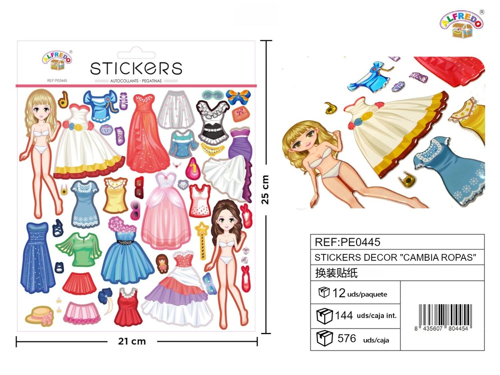 Stickers decorativos "Cambia ropas" 21x25 cm