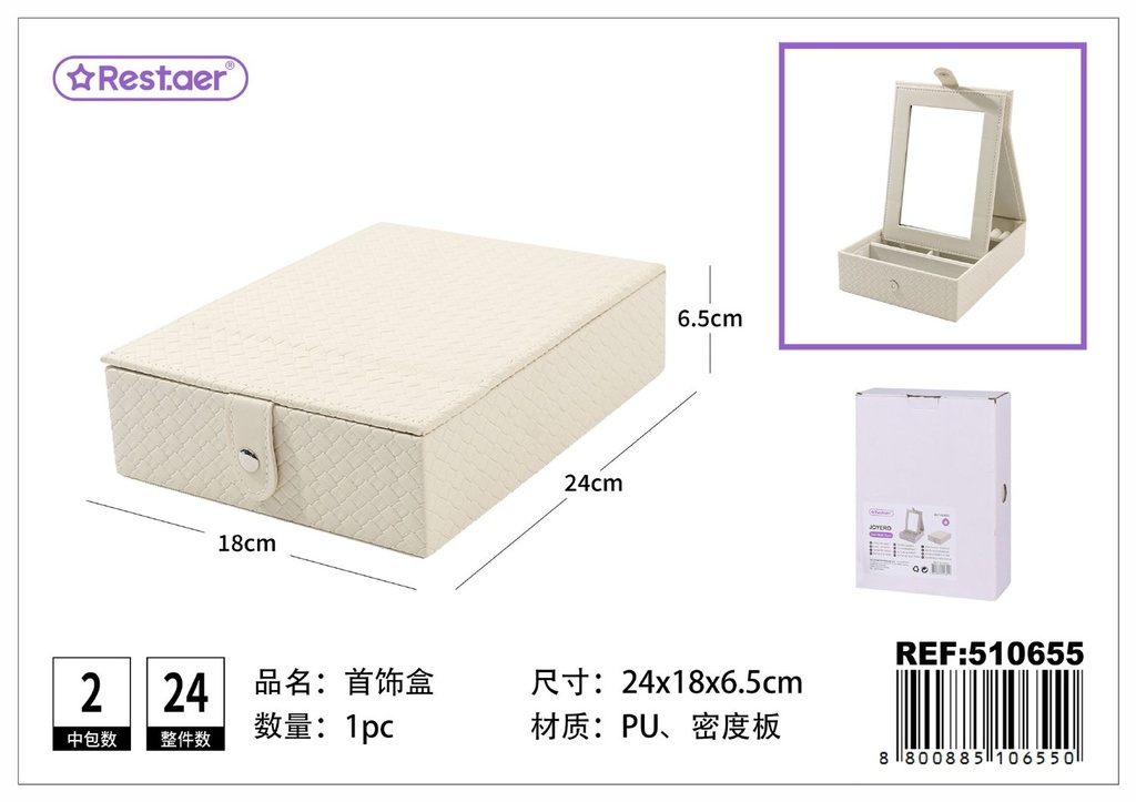 Caja joyero de PU 24*18*6.5 cm - Organizadores de cosméticos