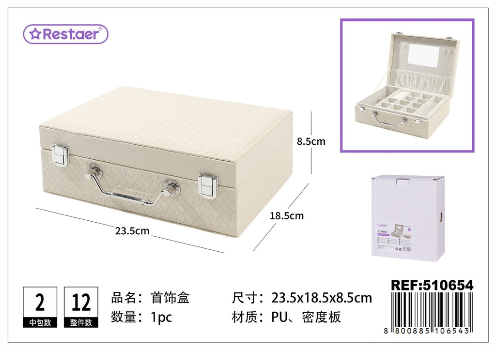 Caja joyero de PU 23.5*18.5*8.5 cm - Organizadores de cosméticos