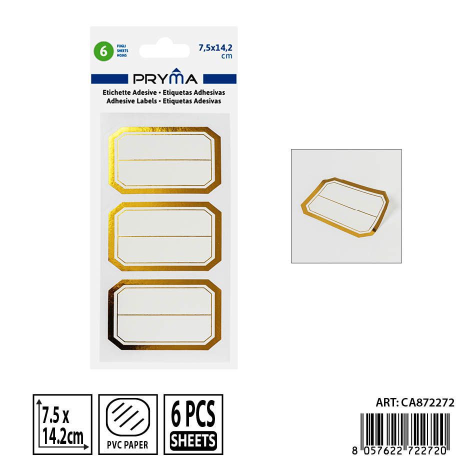 Etiquetas adhesivas 6FF 7.5x14.2 cm - Etiquetas y papelería