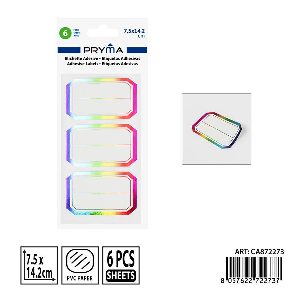 Etiquetas adhesivas 6FF 7.5x14.2 cm - Etiquetas y papelería