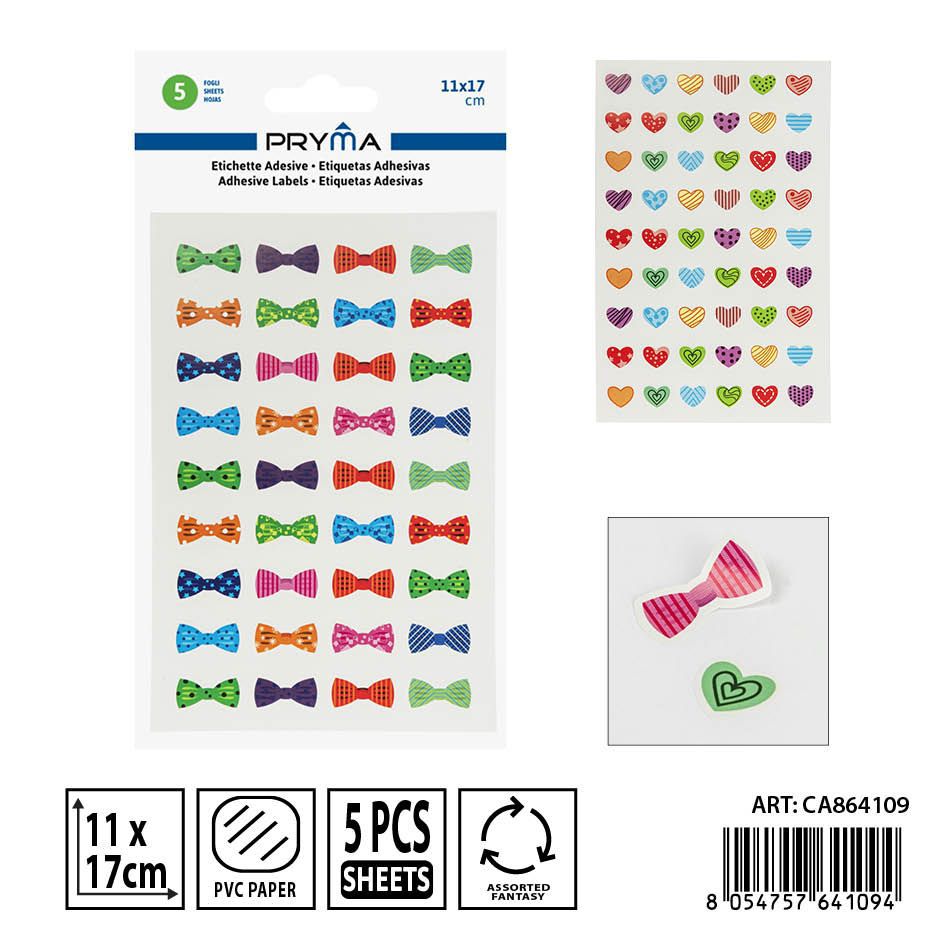Etiqueta adhesiva 5PZ 11x17 cm - Adhesivos para papelería