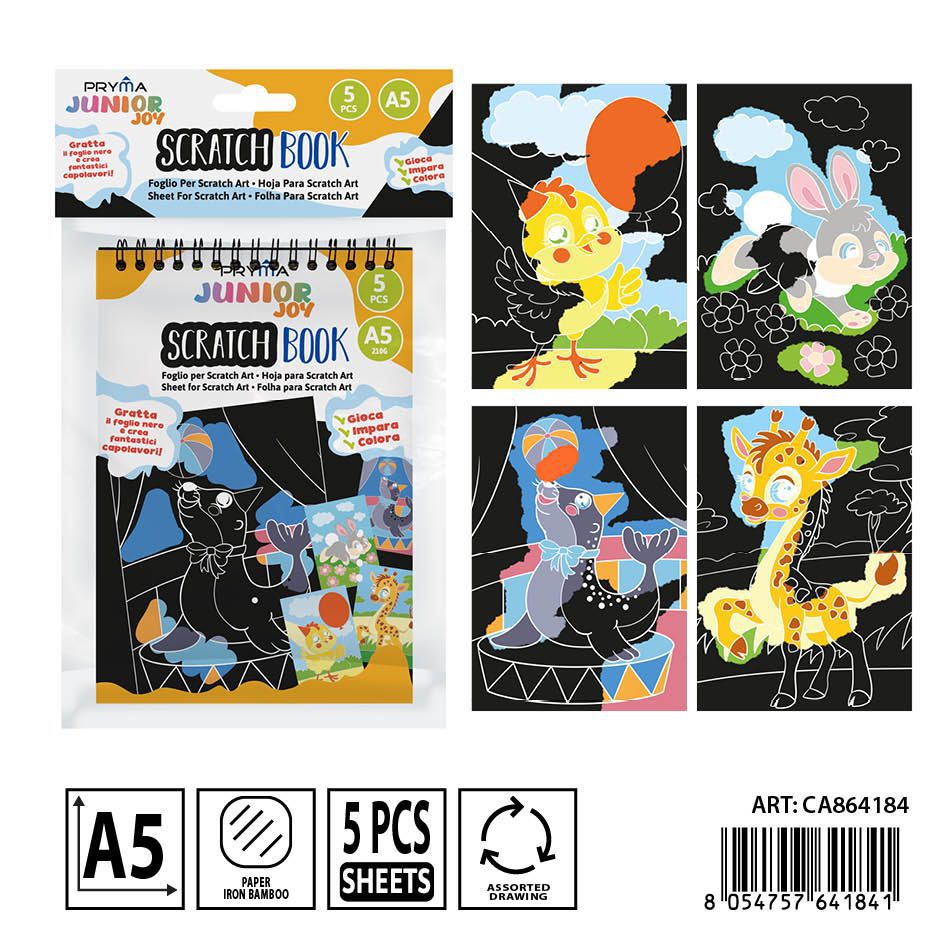 Cuaderno de dibujo para rascar A5 14x20 cm 5FF - Material de arte