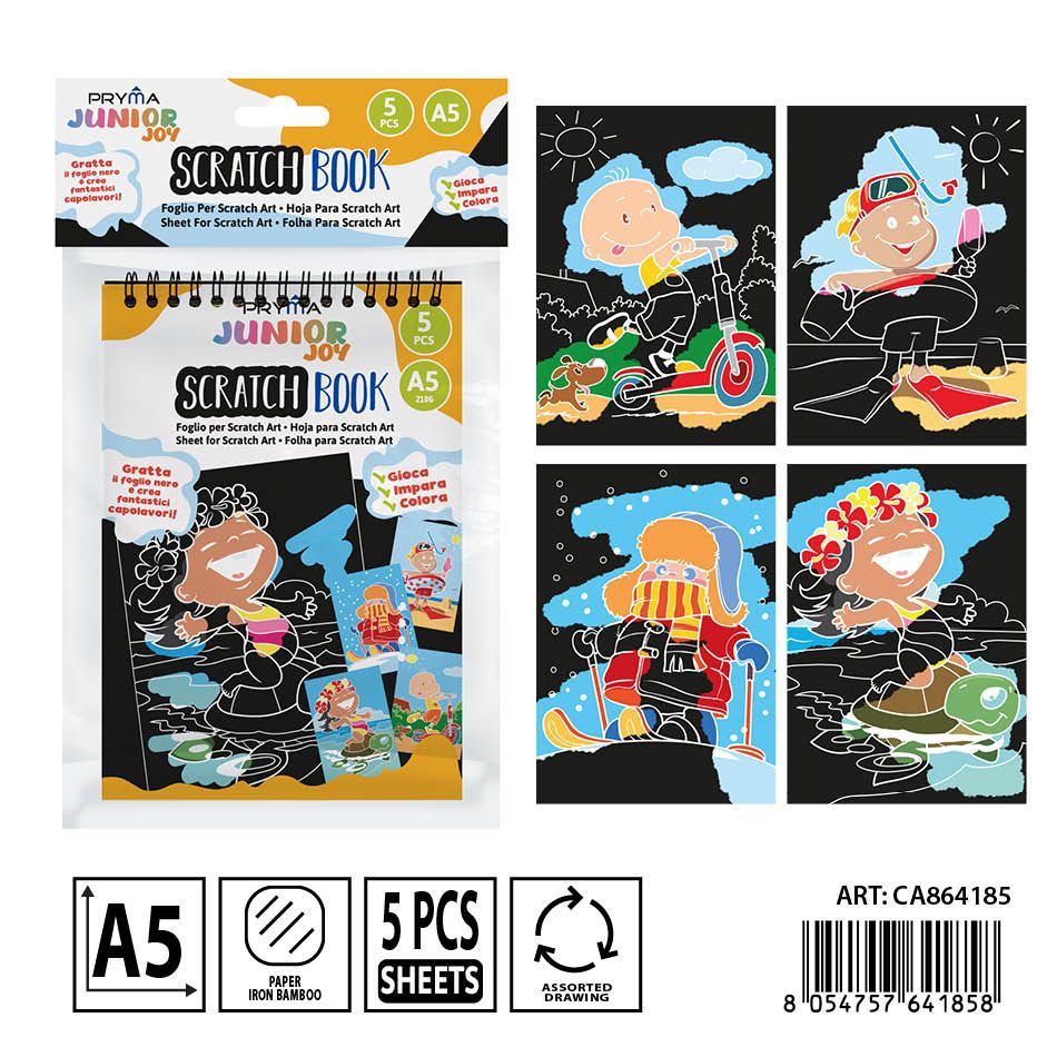 Cuaderno de dibujo para rascar A5 14x20 cm 5FF - Material de arte