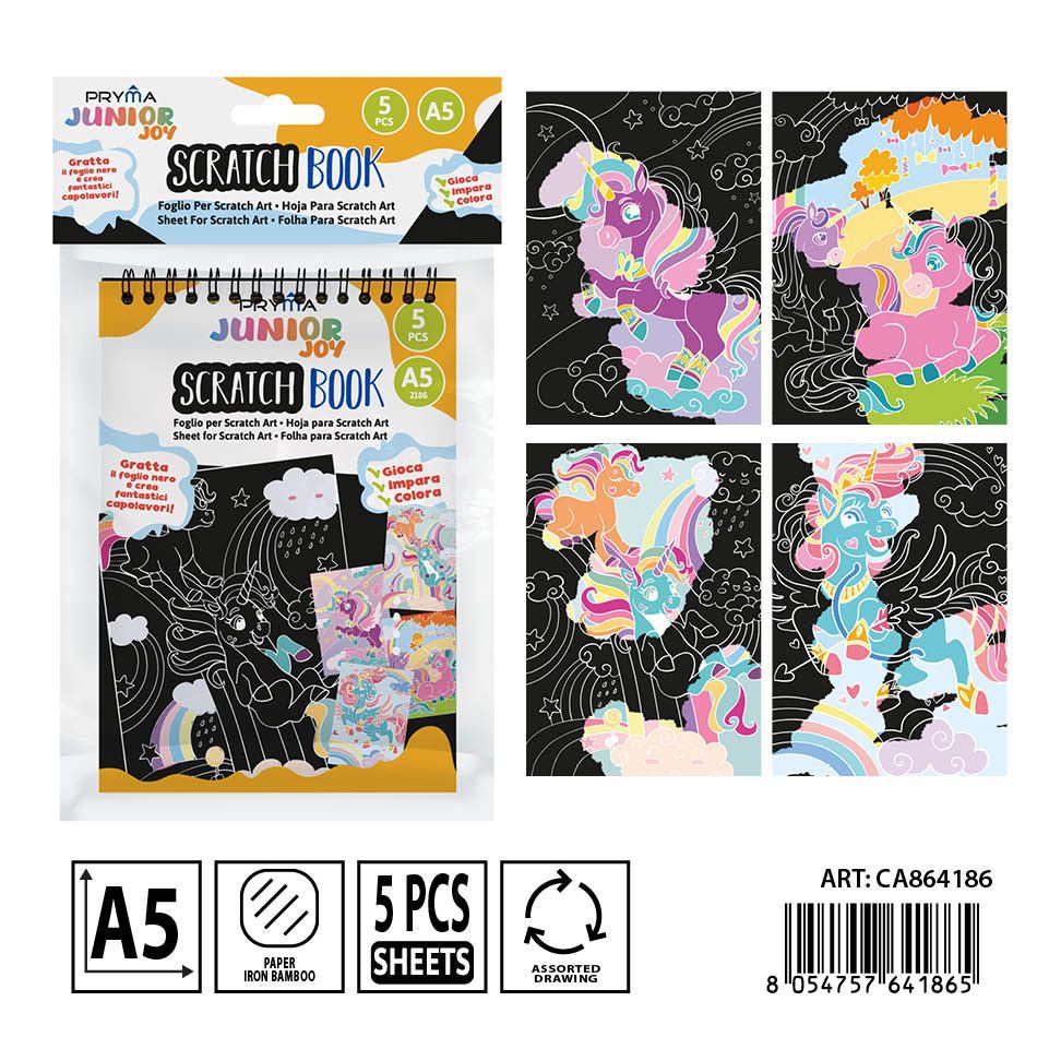 Cuaderno de dibujo para rascar A5 14x20 cm 5FF - Material de arte
