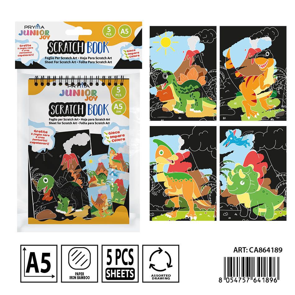 Cuaderno de dibujo para rascar A5 14x20 cm 5FF - Material de arte