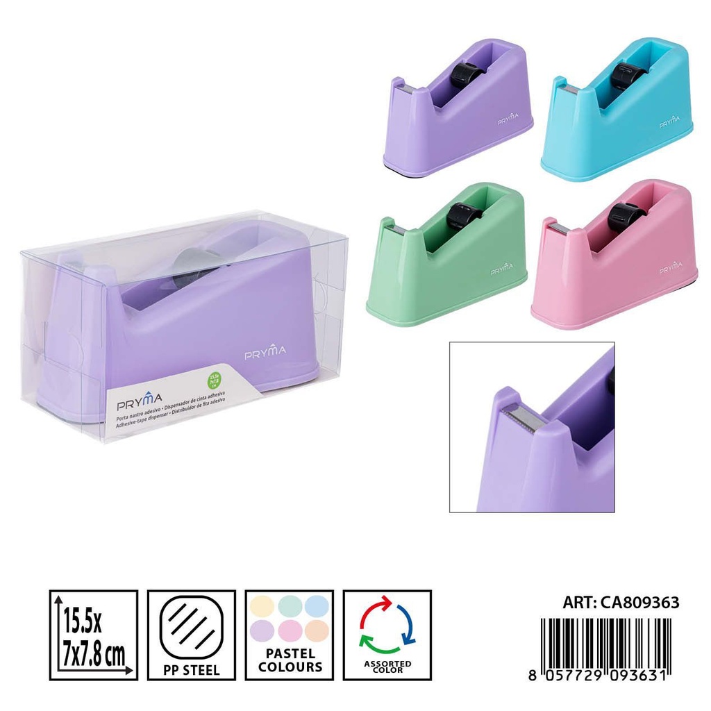 Dispensador de cinta adhesiva 15.5x7x7.8 cm - Herramientas de oficina