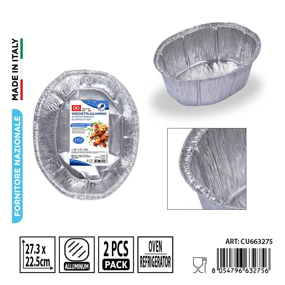 Bandeja de aluminio desechable para pollo 4pz - Accesorios de cocina