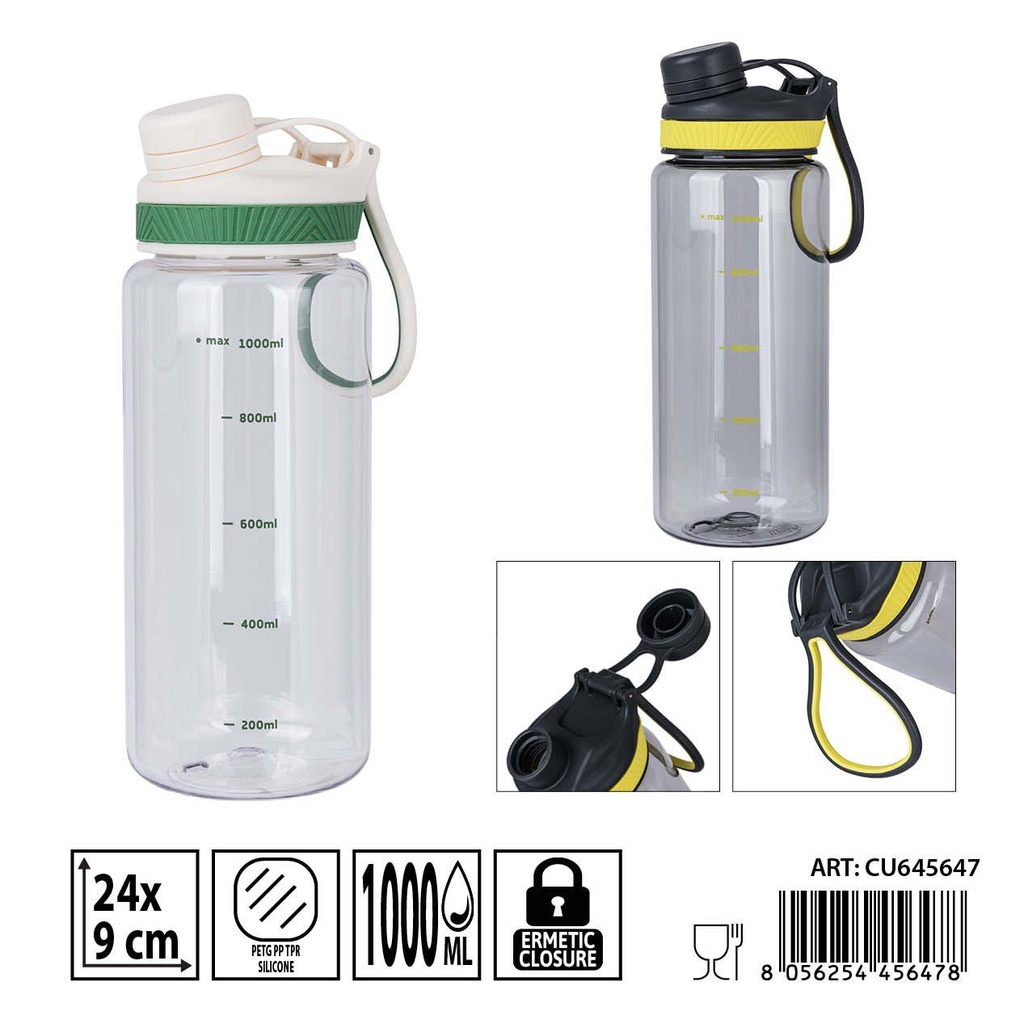 Botella de agua 1000 ml 24x9 cm - Accesorios de cocina