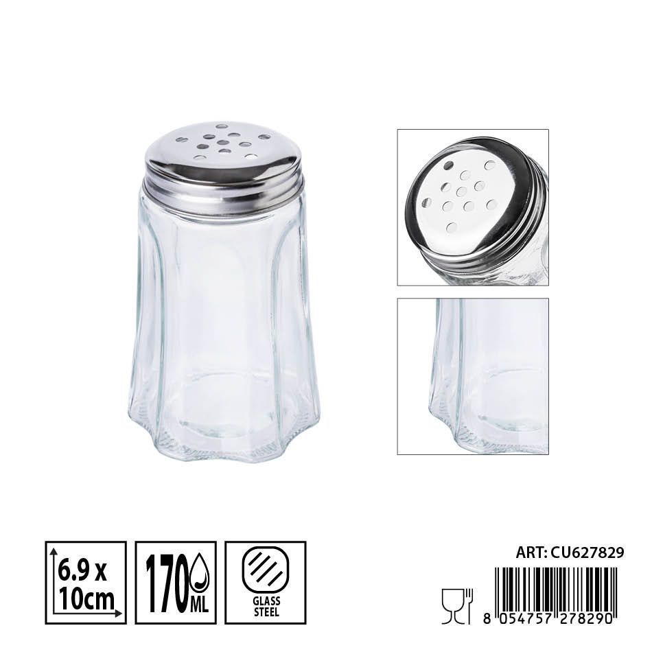 Salero de cristal 170ml - Utensilios de cocina para condimentos