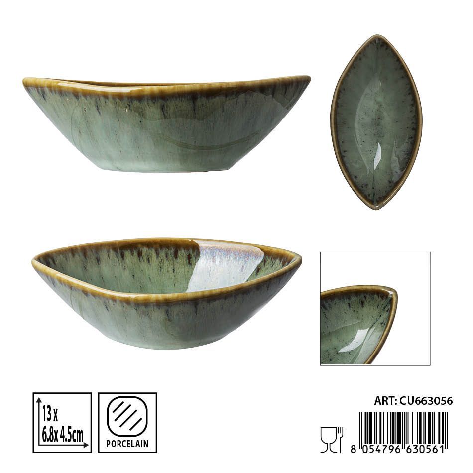 Salsadera aperitivo verde 13x6.8x4.5cm - Utensilios de mesa