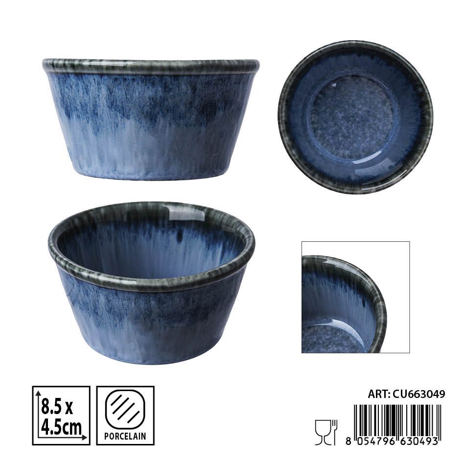 Salsita aperitivo azul 8,5x4,5 cm - Accesorios de mesa y platos para aperitivos