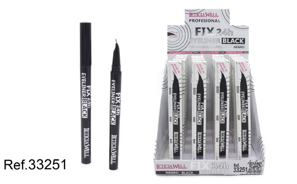 Eyeliner NGR FIX 24 horas punta fina 16 unidades - Cosméticos para ojos y delineadores