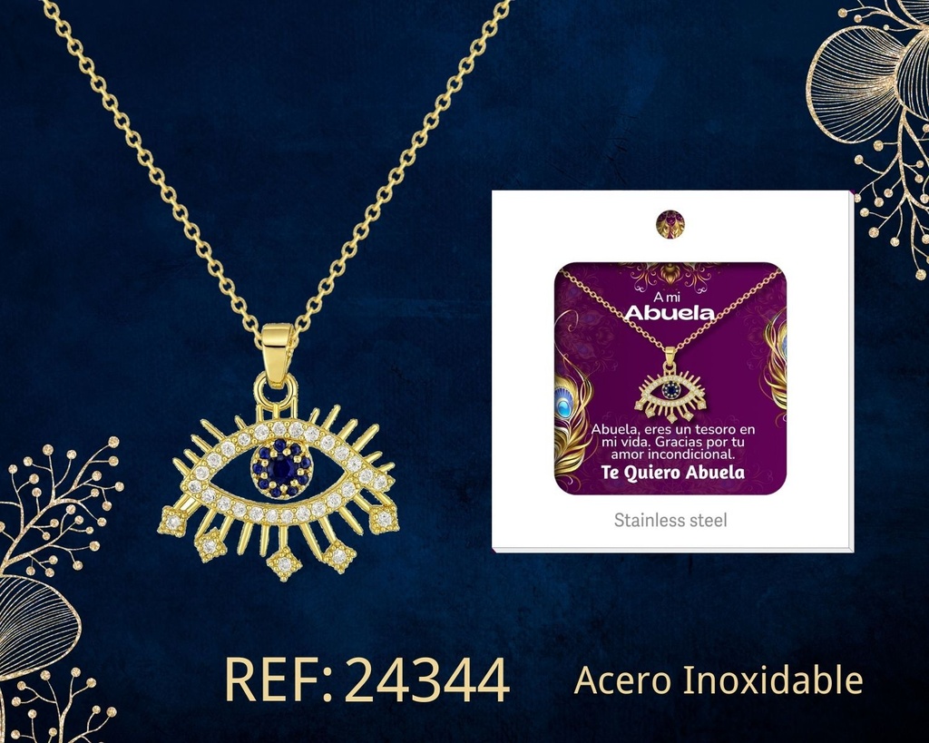 Collar de Acero con Circonita para Regalar a Abuela - Joyería Premium