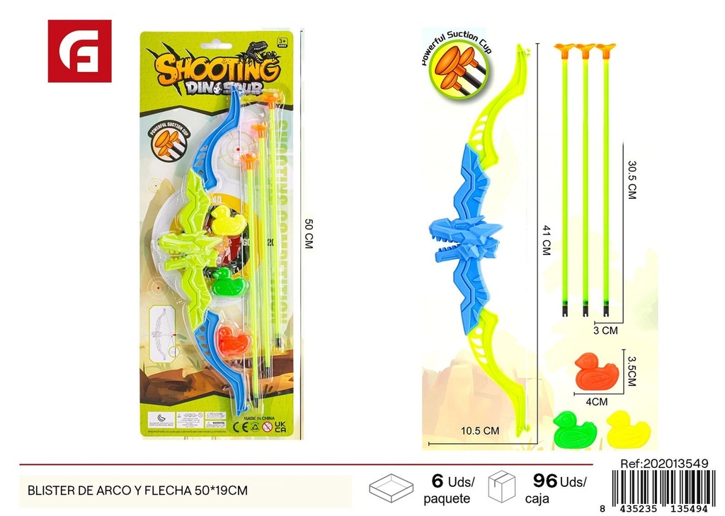 Blister de arco y flecha 50*19 cm - Juguetes y juegos de tiro