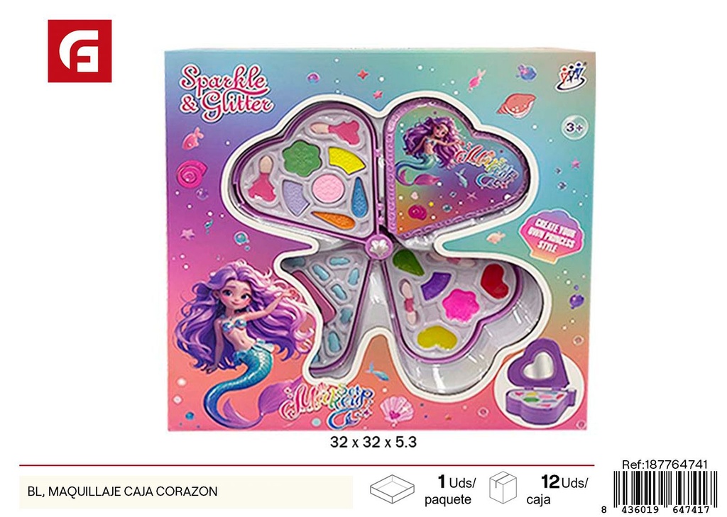 Caja de maquillaje corazón - Juguetes para belleza