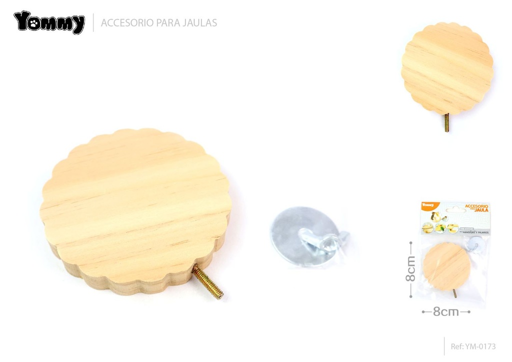 Plataforma de forrajeo para pájaros 8x8 cm de madera - Accesorios para animales