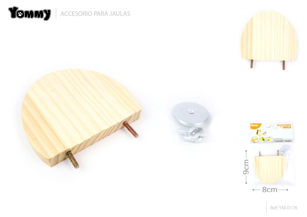 Plataforma de forrajeo para pájaros 8x9 cm semicírculo - Diseño de accesorios para pájaros