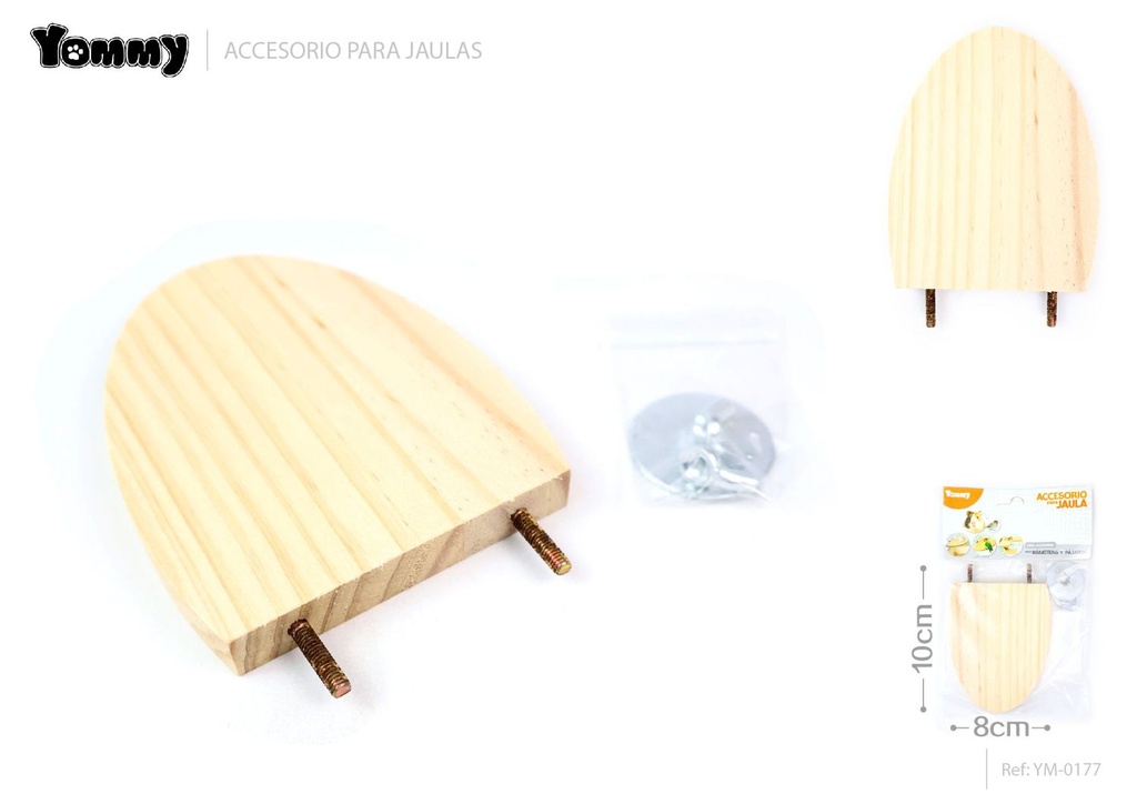 Plataforma de forrajeo para pájaros 8x10 cm semicírculo - Accesorios divertidos para mascotas