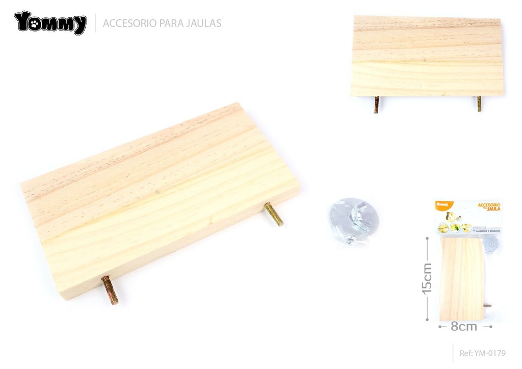Plataforma de forrajeo rectangular para pájaros 8x15 cm - Accesorios para el cuidado de mascotas
