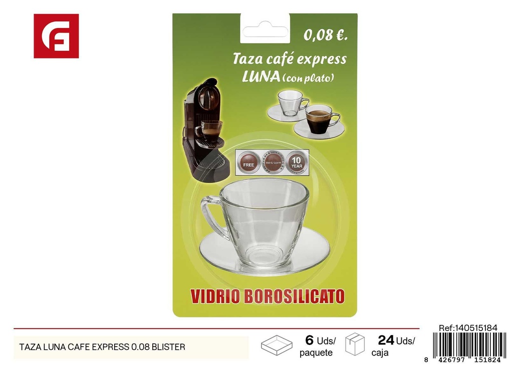 Taza luna de café exprés 80 ml - Taza para café