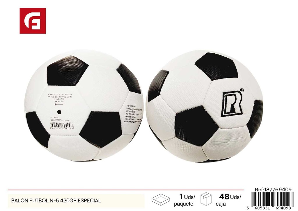 Balón de fútbol N-5 420gr especial - Juguetes y pelotas pequeñas