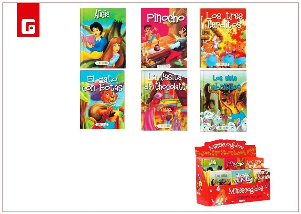 Mini libro de cuentos seleccionados rojo - Libros ilustrados y cuentos