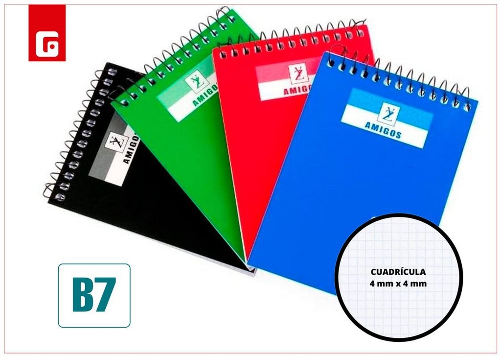 Bloc de notas B7 122/86 60g 80H 4*4 - Material escolar y papelería