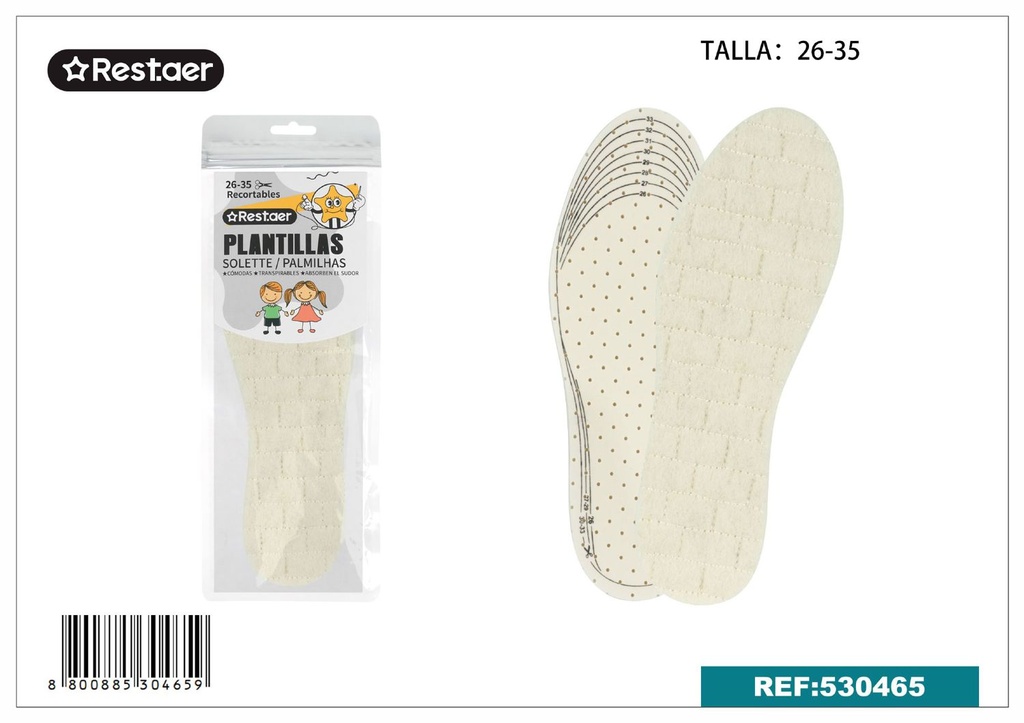 Plantillas de látex de lana (niños) - Plantillas y accesorios de mercería