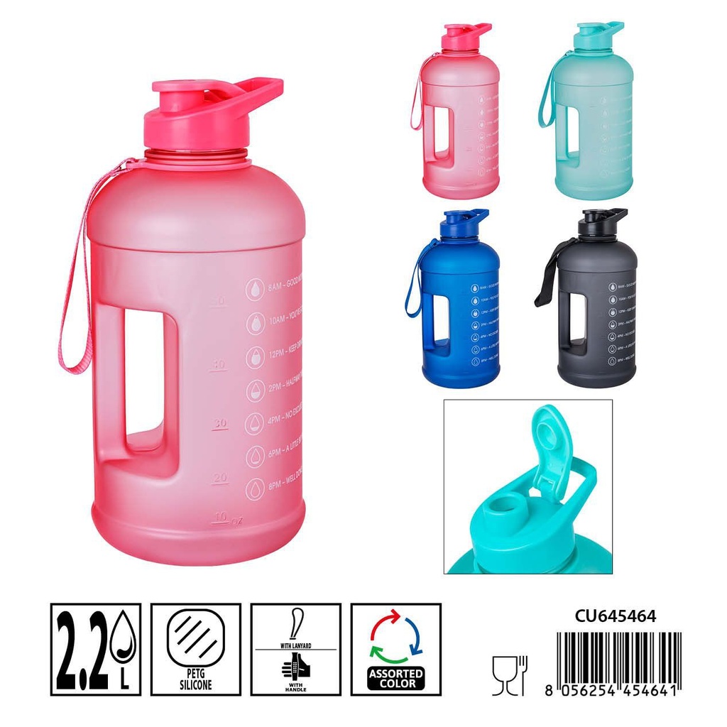 Botella de agua de plástico 12.8x26.5 cm 2.2 l - Accesorios de cocina y almacenamiento