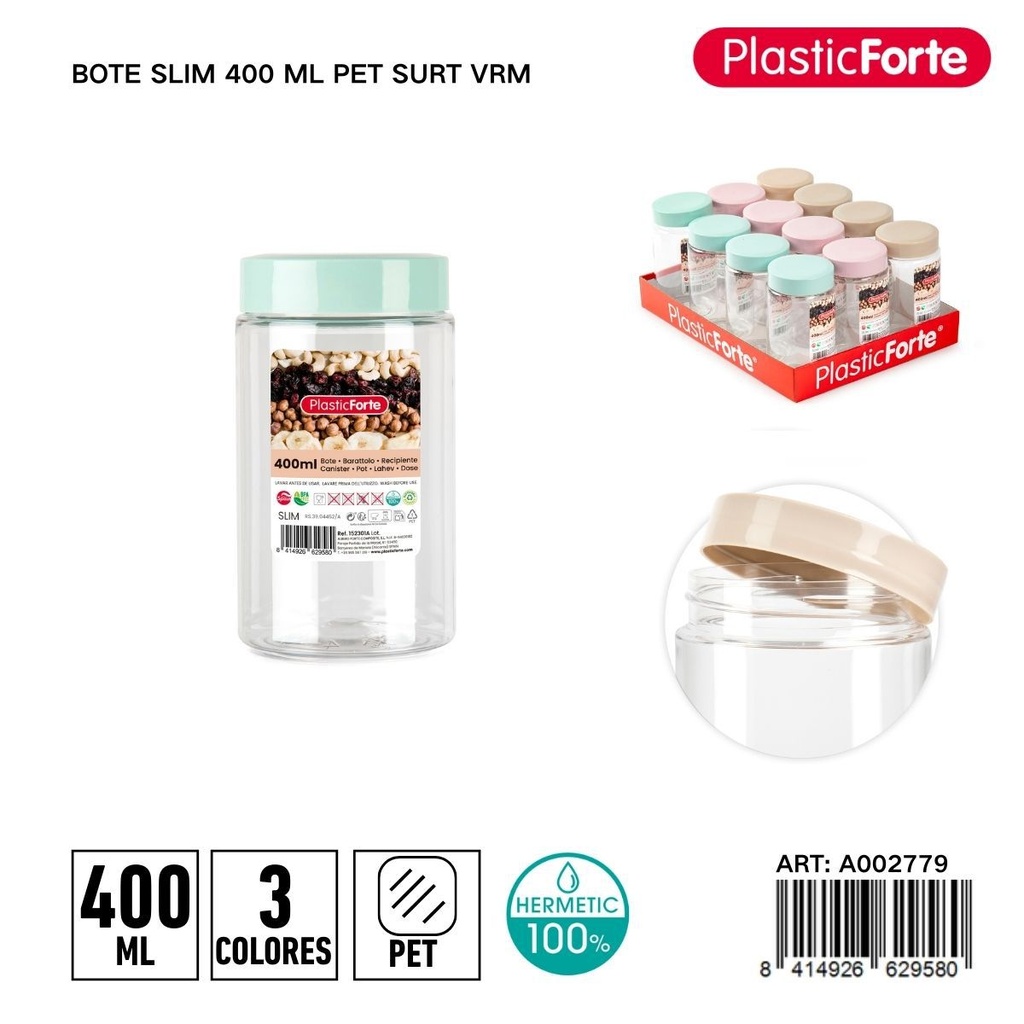 Envase de plástico 400 ml - Utensilios y productos de cocina