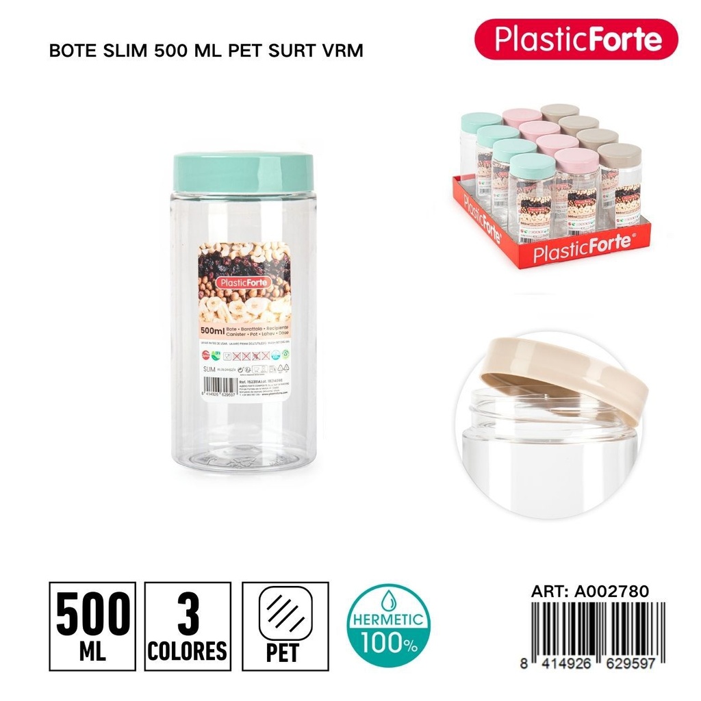 Envase de plástico 500 ml - Utensilios y productos de cocina