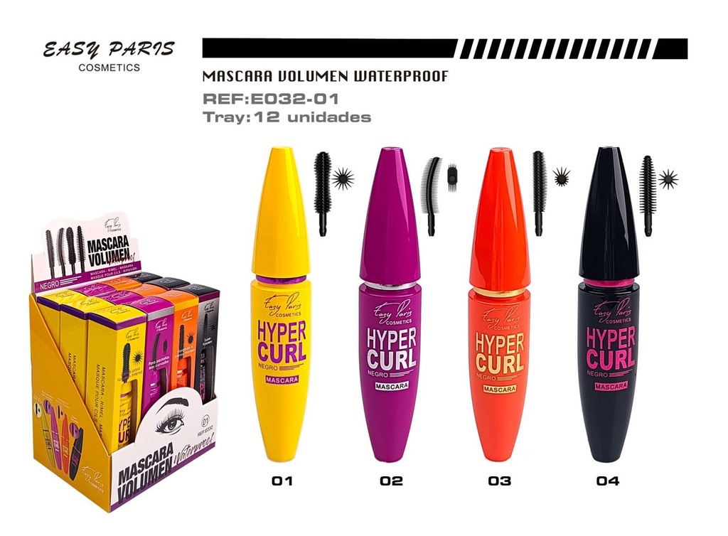 Máscara de pestañas 4/F 12/u - Maquillaje de ojos