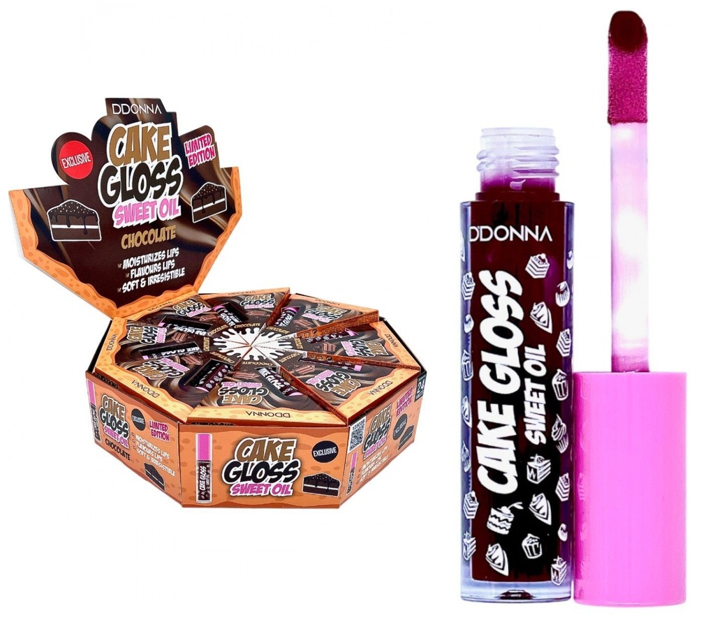 Lip Gloss Cake Chocolate 24/u 12302B - Brillo labial