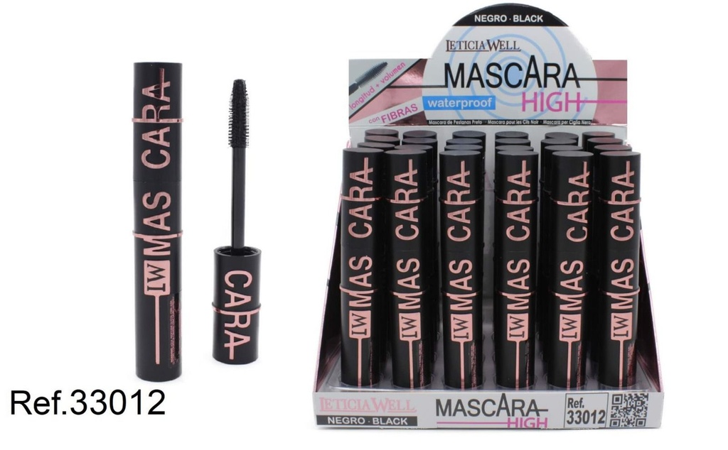 Máscara pestañas waterproof 24/U - Cosméticos