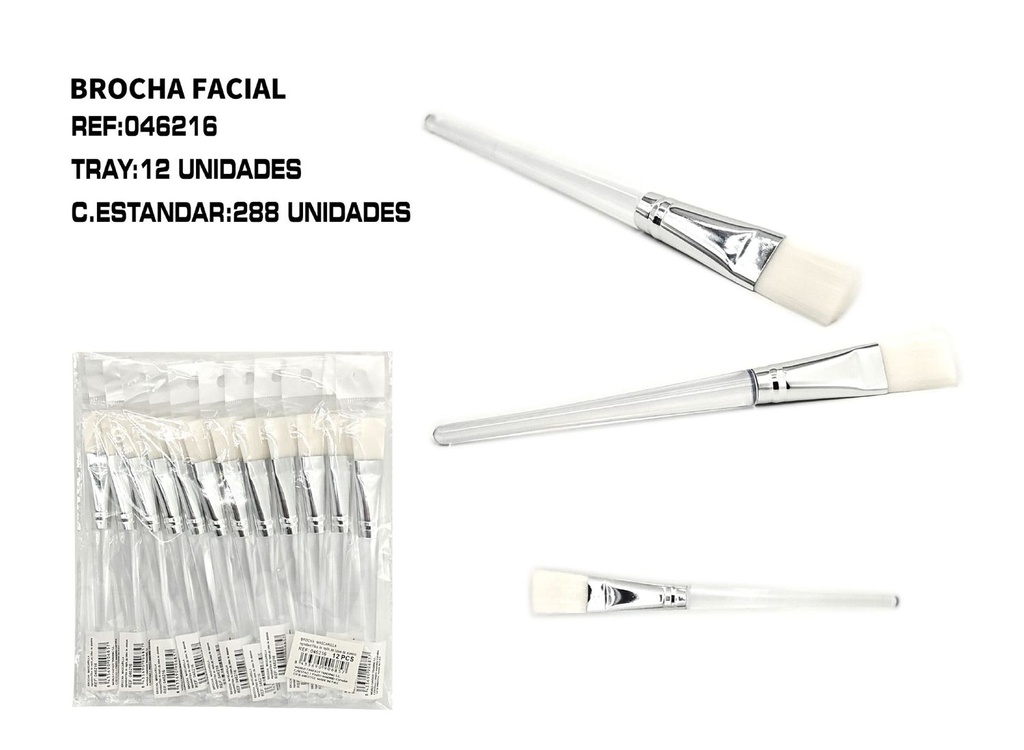 Brocha para mascarilla 12/U incoloro - Utensilios para maquillaje