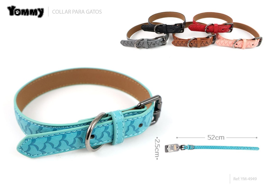 Collar para mascotas con diseño de borde difuminado, tamaño 2.5*52 cm - Accesorios para mascotas